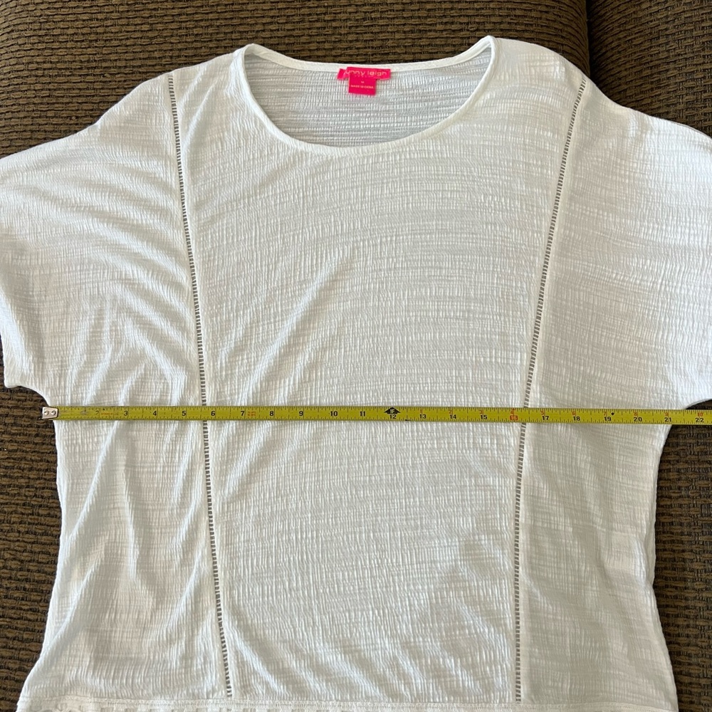 Sunny Leigh White Fringe Peasant Top - Picture 7 of 9